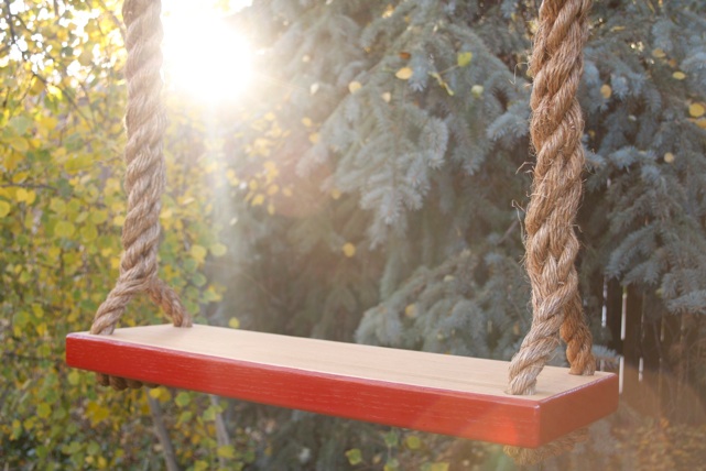 Wooden Rope Swings from Sky Saddle Swings